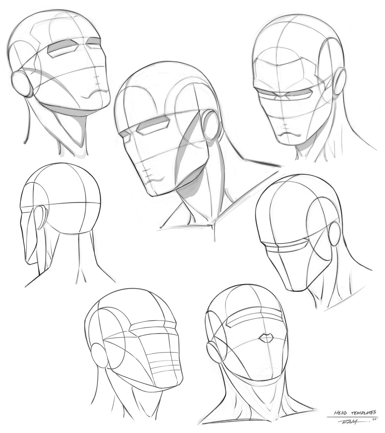 Head Templates at Different Angles by robertmarzullo on DeviantArt Head Templates at Different Angles by robertmarzullo on DeviantArt