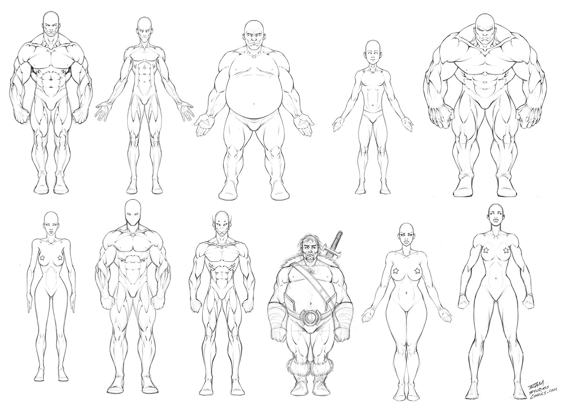 Higher Reference Point Body Male Body Reference Body Drawing Reference', 'body Types' In Drawing
