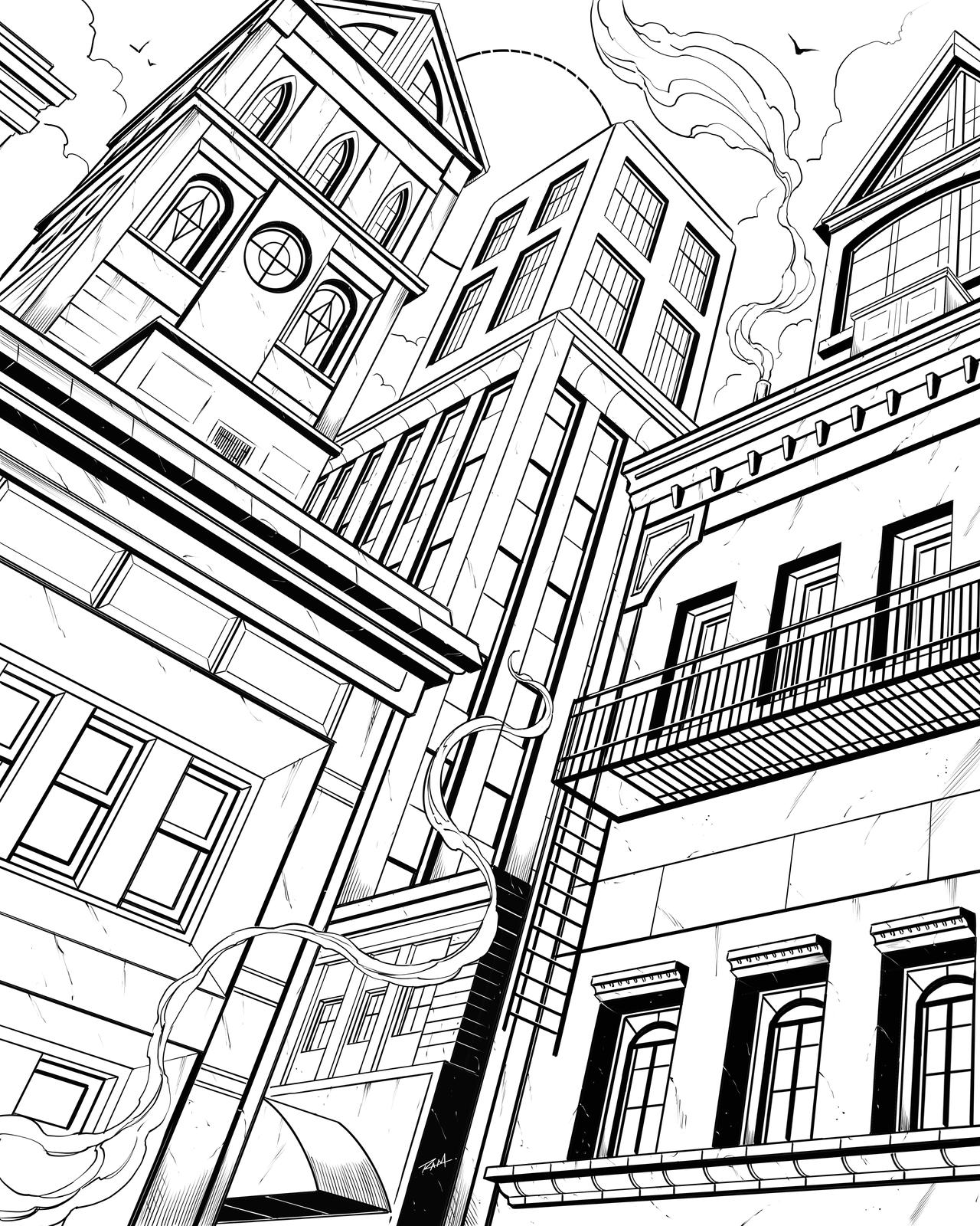 Comic Line Drawings Comic Style Background Line Art by robertmarzullo on DeviantArt