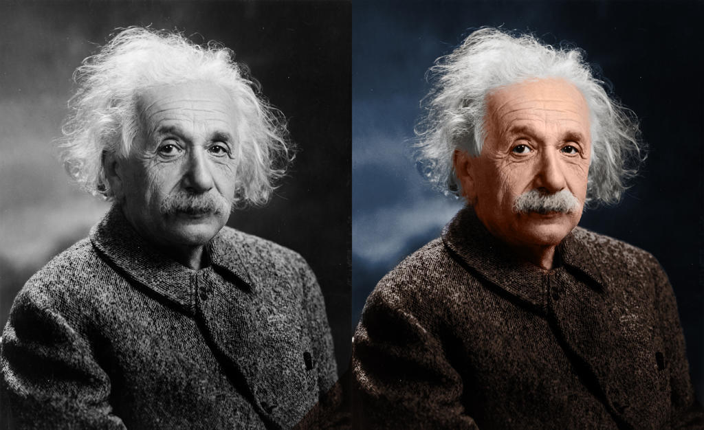 Colorized Albert Einstein By Thegoldenbox On Deviantart Colorized Albert Einstein By Thegoldenbox On Deviantart