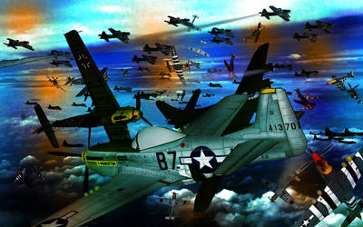 Ww2 Air Battle by artistzak
