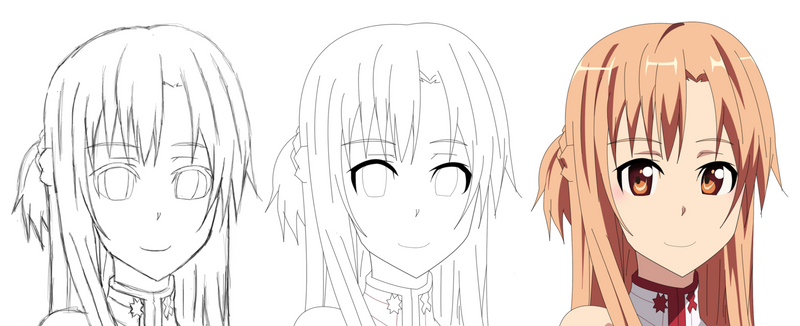 Asuna (Stages drawn)