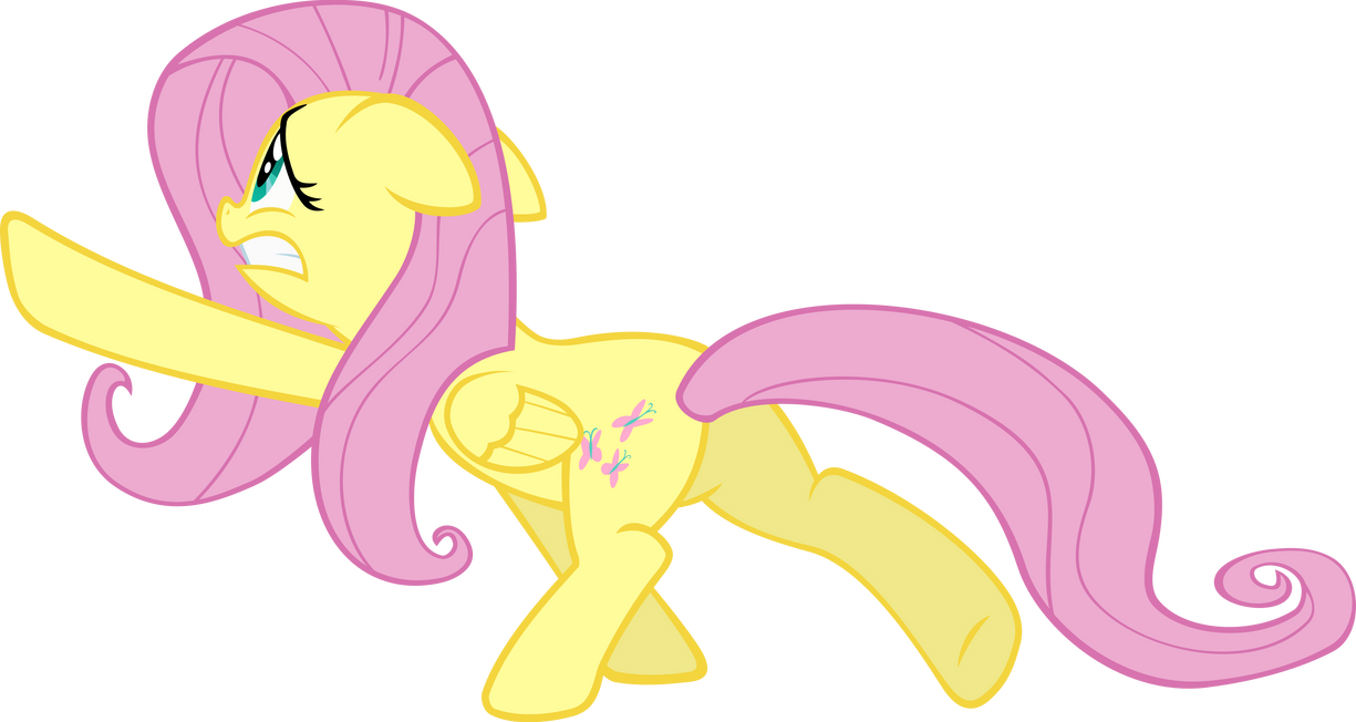 Fluttershy Escaping by Sairoch
