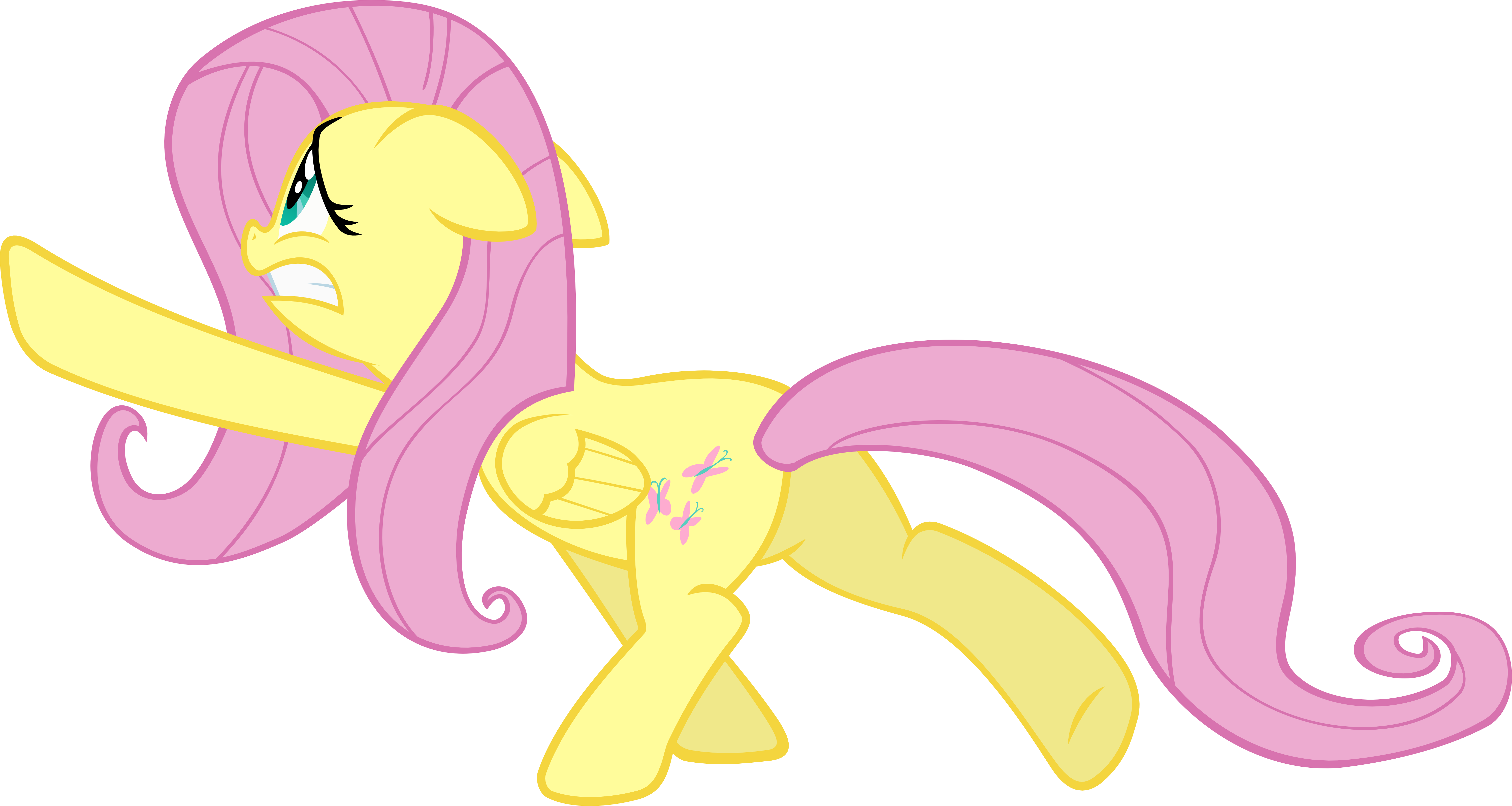 Fluttershy Escaping by Sairoch
