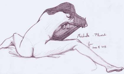 Life Drawing - Pillowed by Juandfr