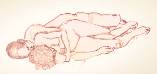 Lifedrawing - Comfort and Contentment by Juandfr