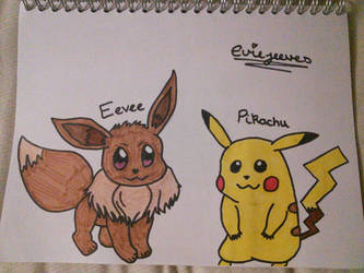 Eevee and Pikachu