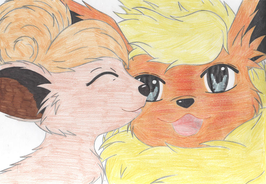 Vulpix and flareon