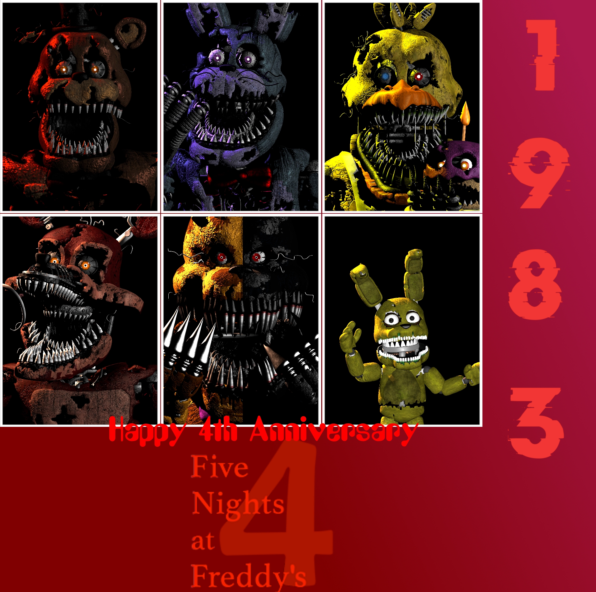 1983/1987 Fredbear in FNaF 4 by RealZBonnieXD on DeviantArt