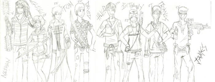 Zombie Apocalypse Team sketch