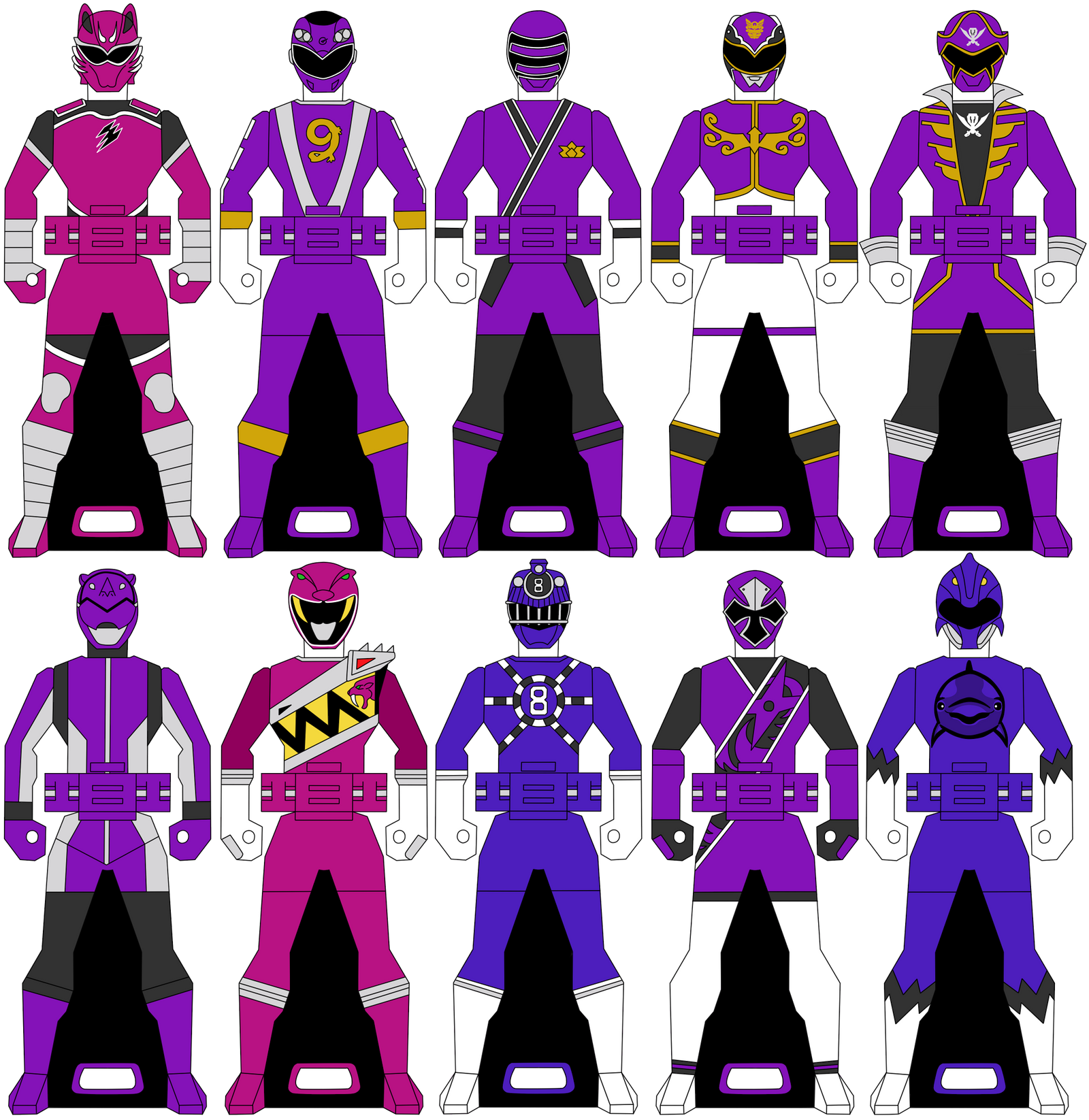 Violet/Purple Ranger/Gokai Keys Part 4 by Iyuuga on DeviantArt