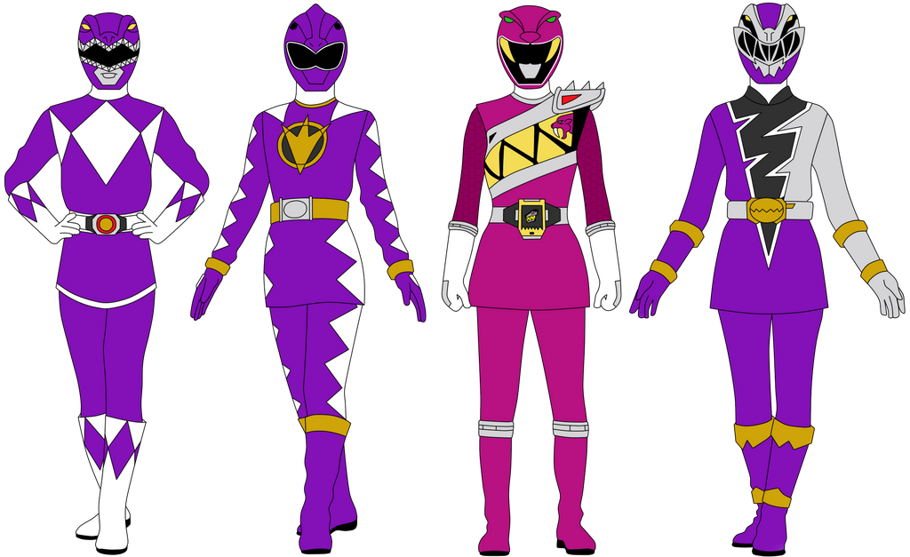 Purple/Magenta Dino Rangers by Iyuuga on DeviantArt