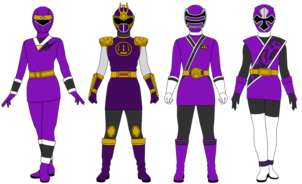 Purple ninja/samurai rangers by Iyuuga on DeviantArt