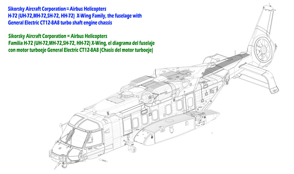 The fuselage of H-72FF (S72FF) X-Wing series 1
