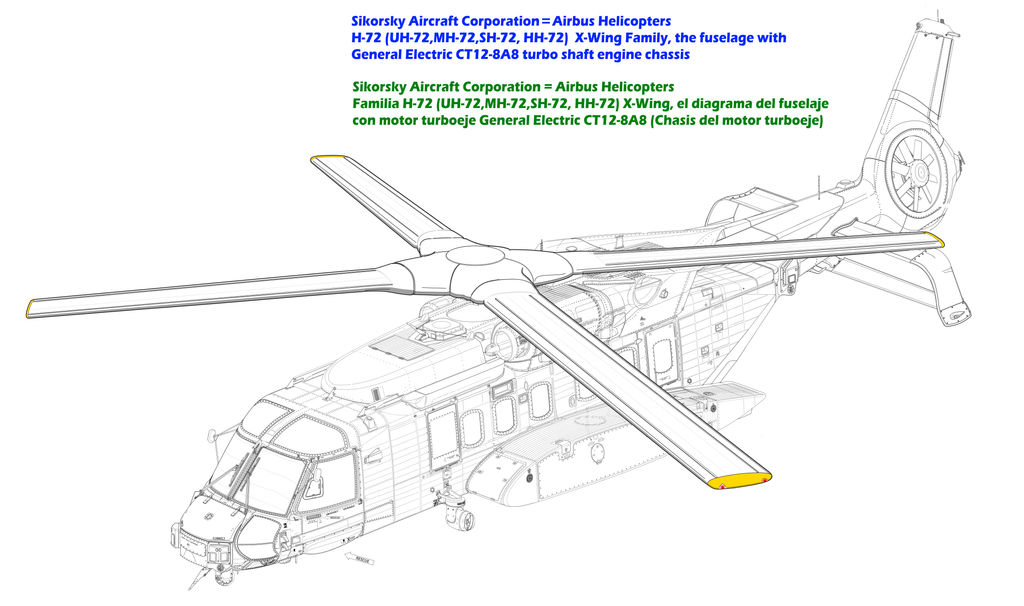 The rotor of H-72FF (S72FF) X-Wing series