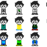 HomeStuck sprites #1 - John Egbert, all outfits