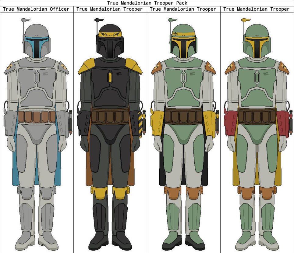 True Mandalorian Trooper Variants by Kre3pia on DeviantArt