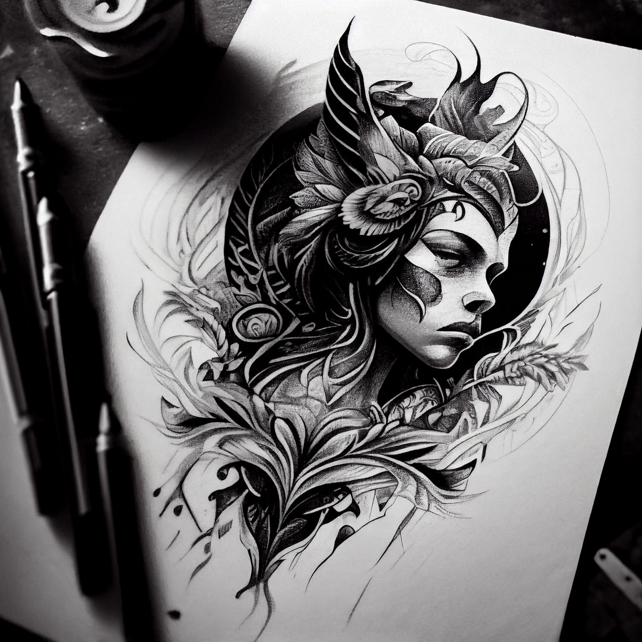 Custom Tattoo Design by wonderlandartworks on DeviantArt