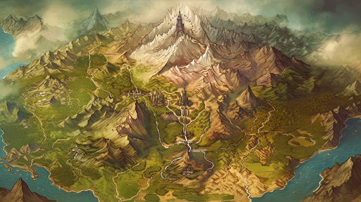 Fantasy Video Game Map Concept Art by wonderlandartworks on DeviantArt
