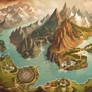 Fantasy Video Game Map Concept Art