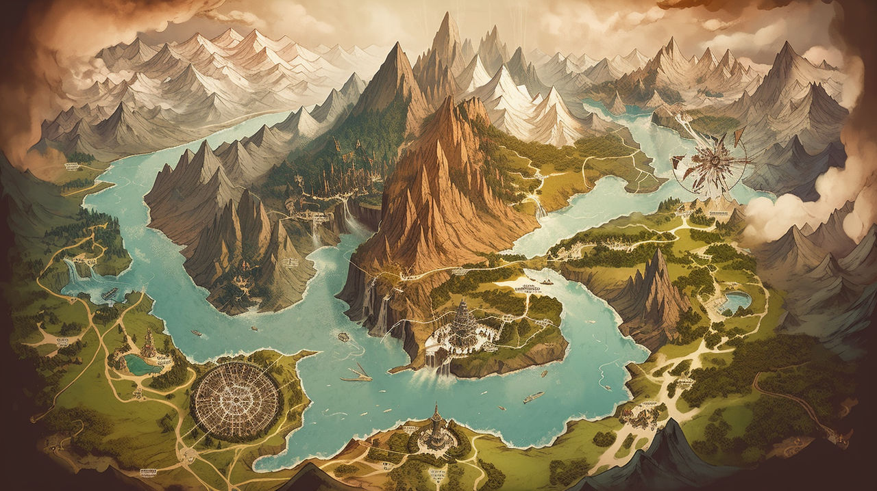 Fantasy Video Game Map Concept Art by wonderlandartworks on DeviantArt