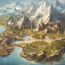 Fantasy Video Game Map Concept Art