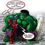 Deadpool vs. Hulk fan art