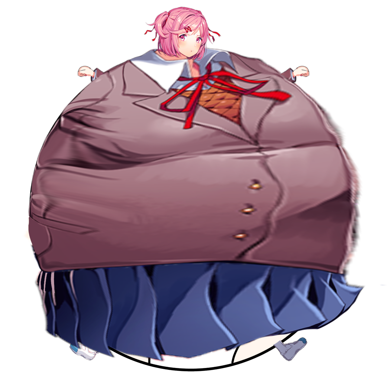 Natsuki Inflation (reupload) by SailorReiMars on DeviantArt