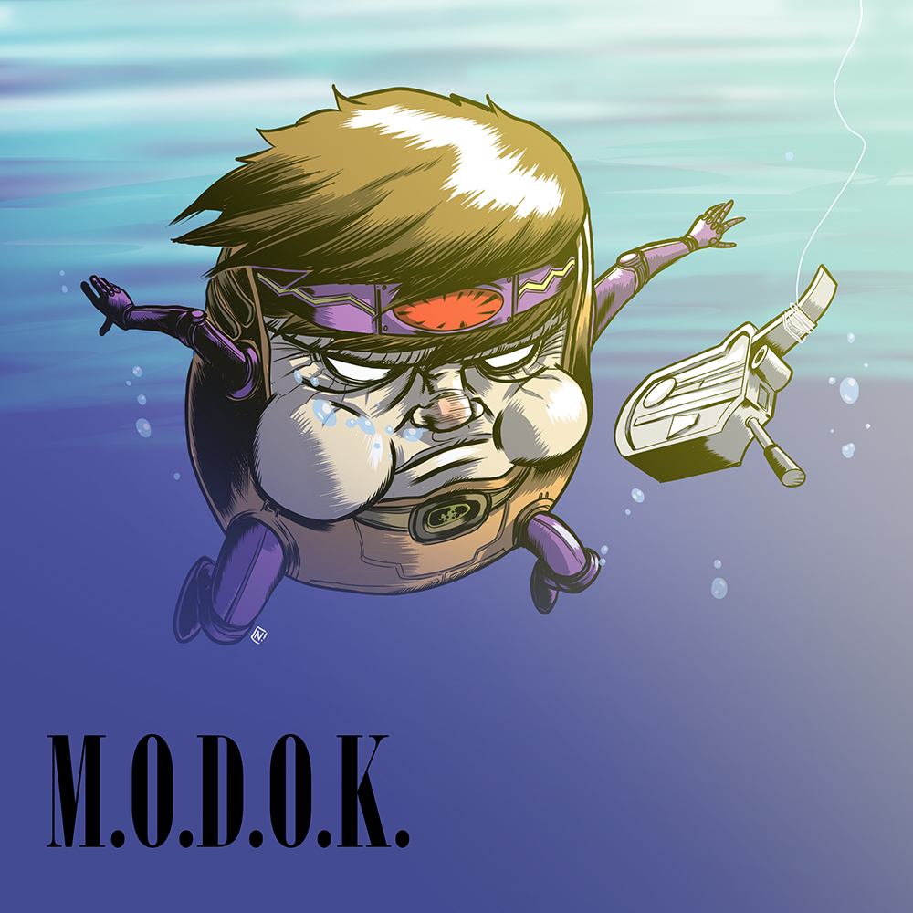 Modok on the cover of Navermind