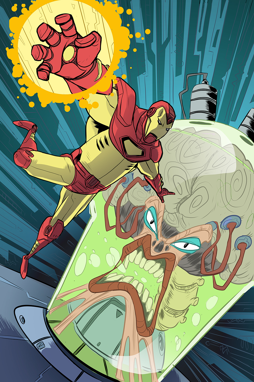 Iron Man VS Metroid's Mother Brain