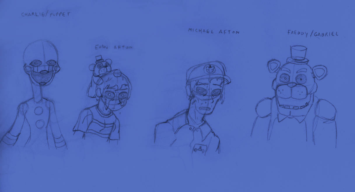 Fanf7 Fnaf's 7th anniversary sketches by X-nimator on DeviantArt