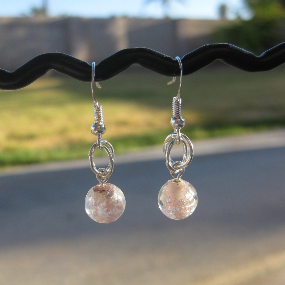 Pink Orbital-Inspired Earrings