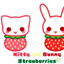 Kitty and Bunny strawberries