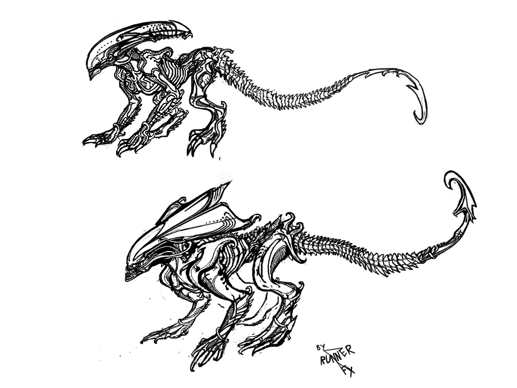 Alien runner drone, runner praetorian by predalien27 on DeviantArt