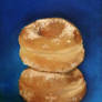 Oil painting - Double Donuts