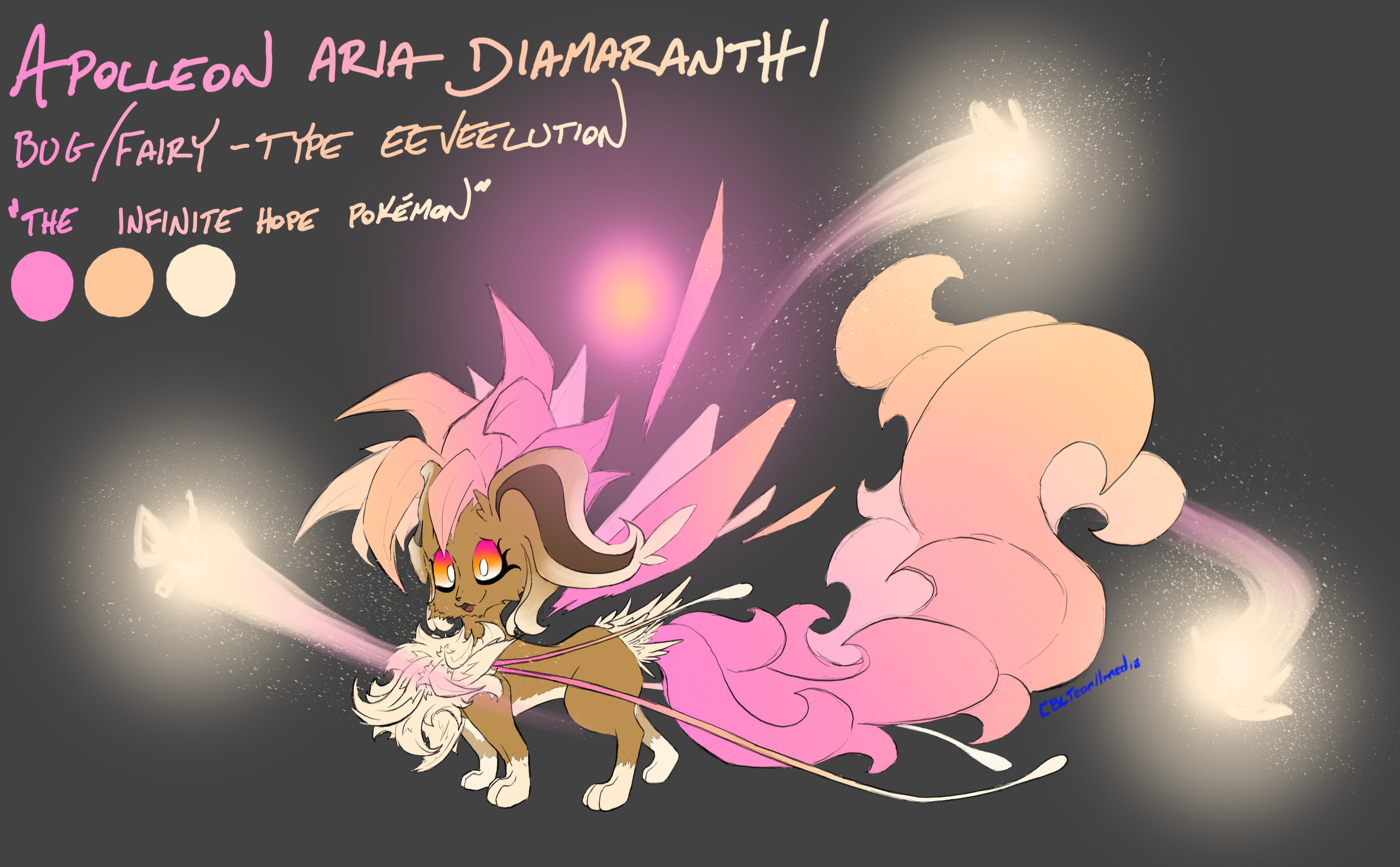 Apolleon Aria Diamaranthi (Bug-type Eeveelution)