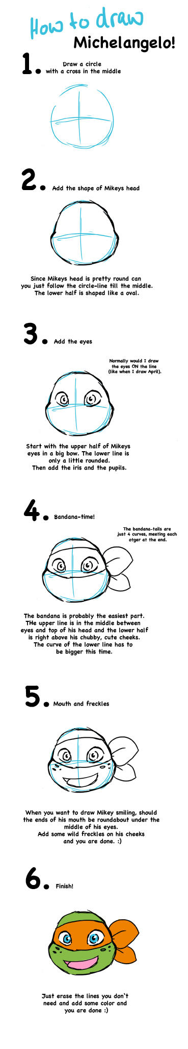 how to draw Mikey