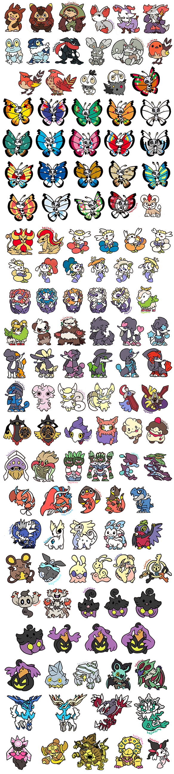 All Shiny Gen 6 Stickers