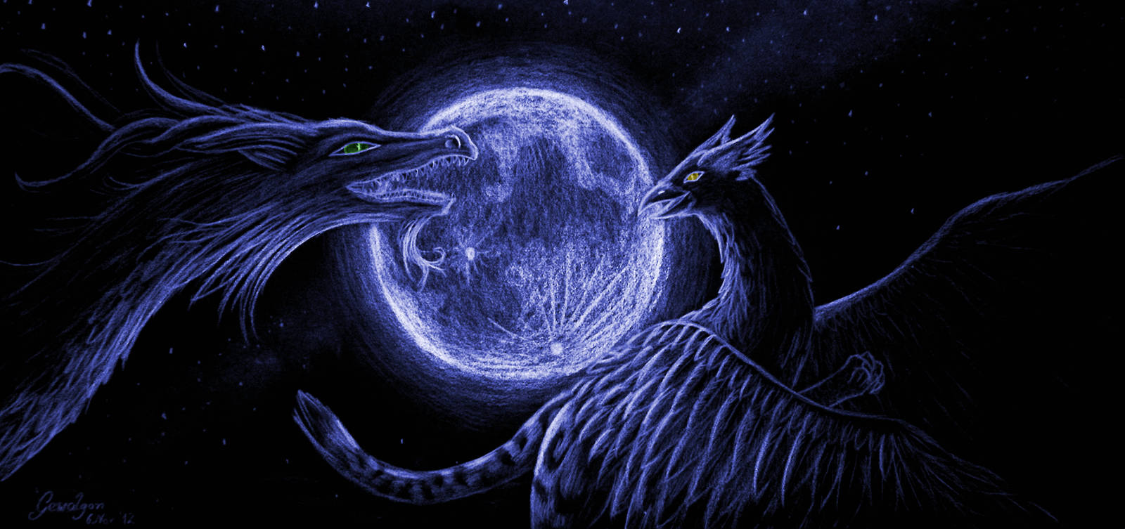 Dance of the creatures of moon by Gewalgon