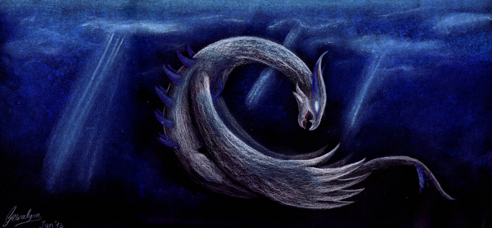 Pokemon Fanart: Lugia - The king of deep sea by Gewalgon