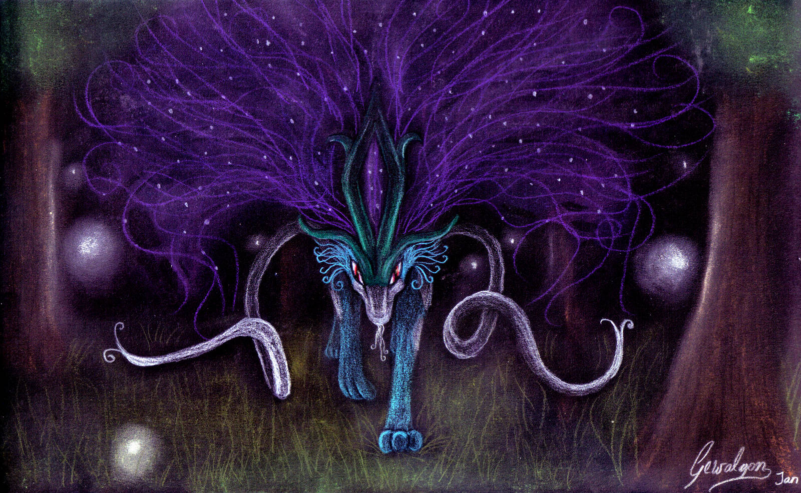 Pokemon Fanart: Suicune - Queen of magical forests by Gewalgon