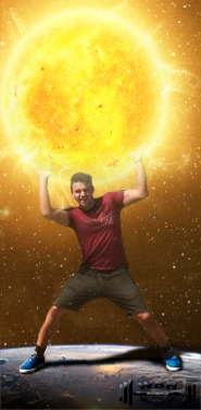 Gavin holds the sun