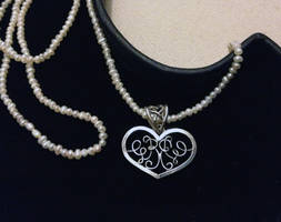 Calligraphy Heart Pendant