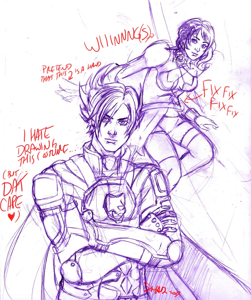 Tekken Sketch: Lars and Alisa