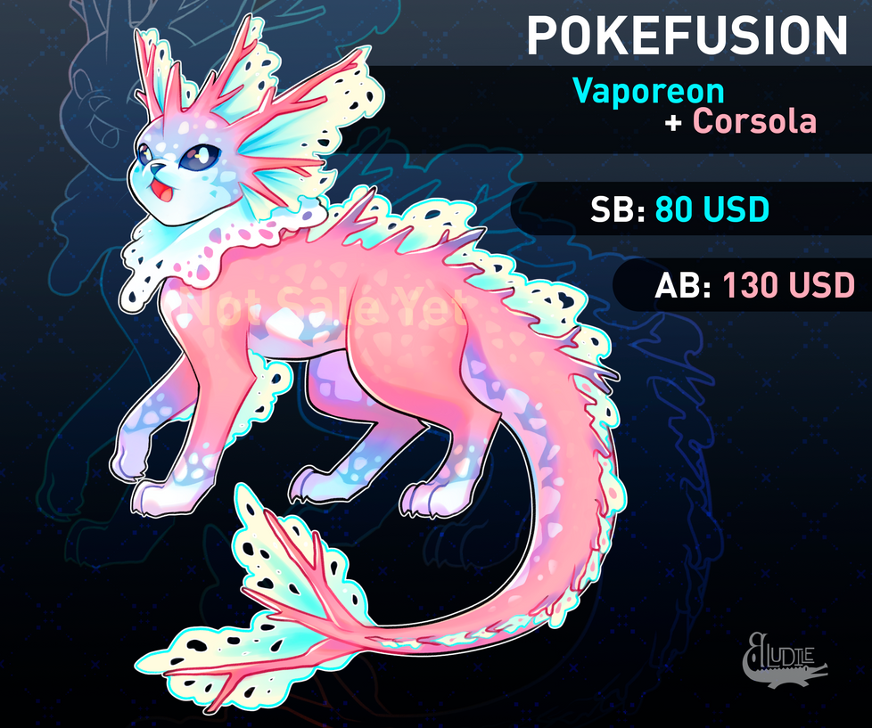 Pokefusion Adopt AUCTION .:Corsola+Vaporeon: OPEN by Blue-Crocodile on ...