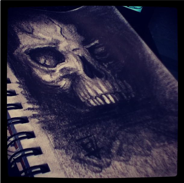 Charcoal Skull