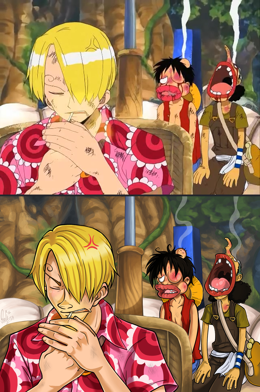 One Piece Screencap Redraw