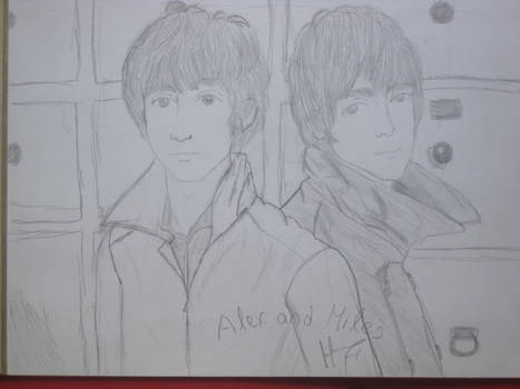 Alex Turner and Miles Kane