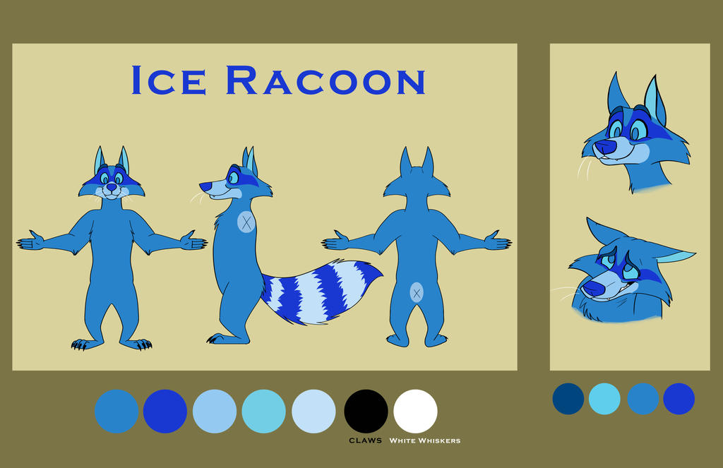 Ice Racoon Ice Racoon ref commission by shadythebluewolf on DeviantArt