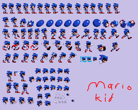 Sonic.exe sprite sheet by YTmariokid on DeviantArt